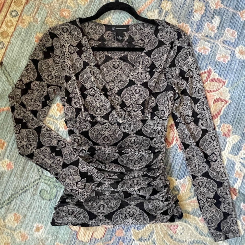 Cute Black Mesh Top